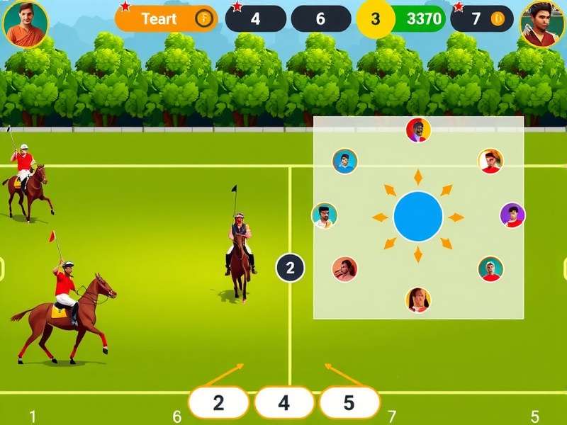 Indian Polo Star Strategic Positioning Indian Polo Star strategy diagram showing player positions