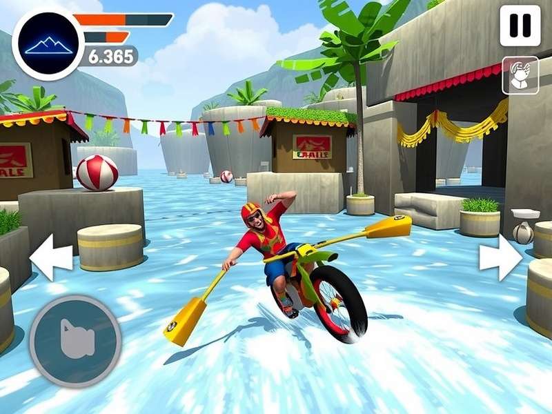 Ganges Rapids Rider - Action Gameplay Ganges Rapids Rider Gameplay Screenshot