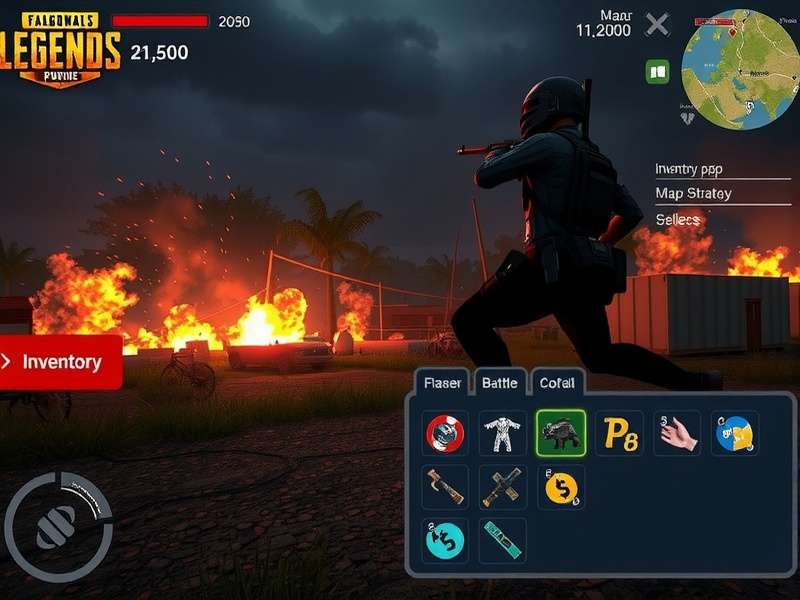 PUBG War Legendary gameplay screenshot showing intense battle action