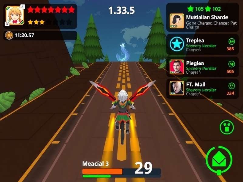 Heroic Path Racer multiplayer racing interface and leaderboards