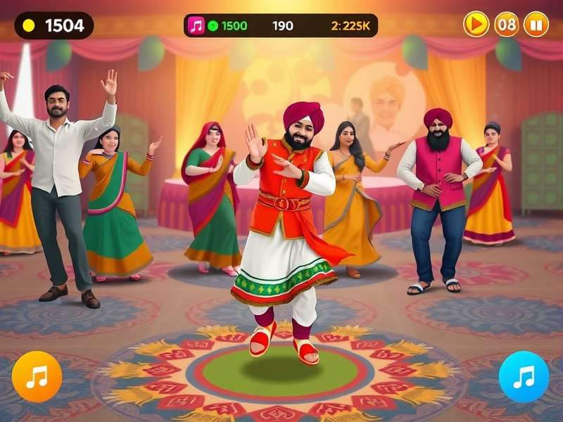 Bhangra Beat Bonanza character design showcasing traditional Punjabi attire