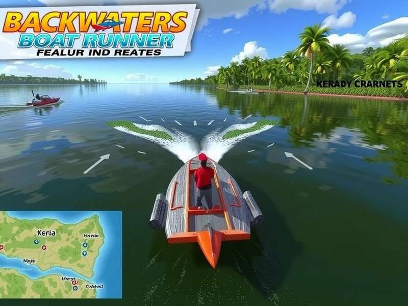 Backwaters Boat Runner feature showcase with different boat types and environments