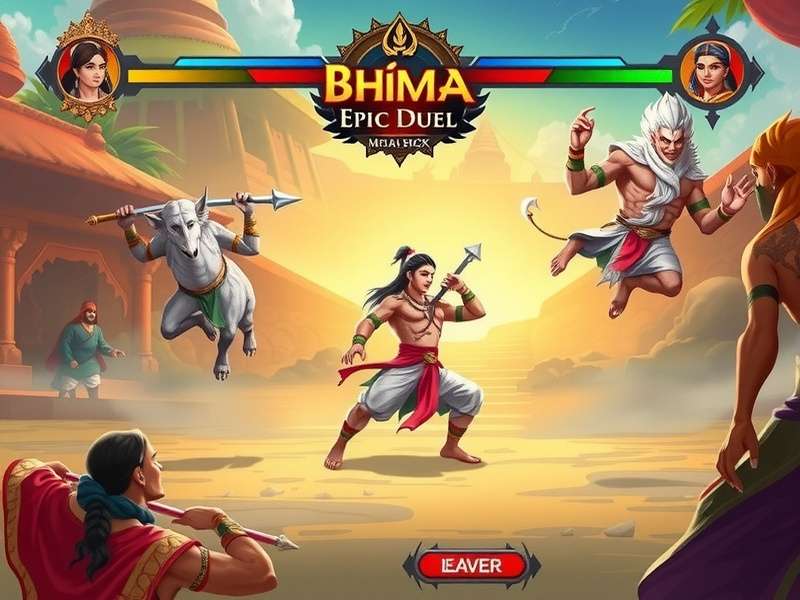 Cultural event featuring Bhima S Epic Duel with traditional art influences