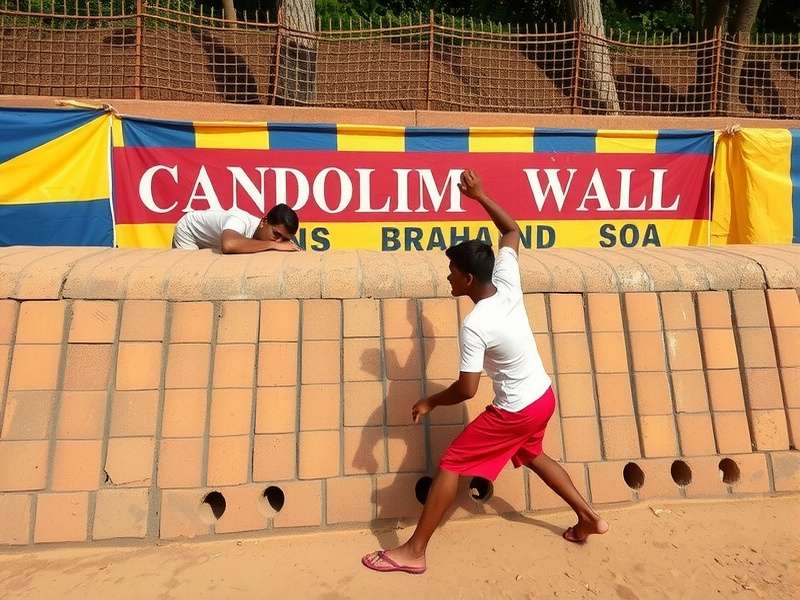Traditional Candolim Wall game being played in Goa
