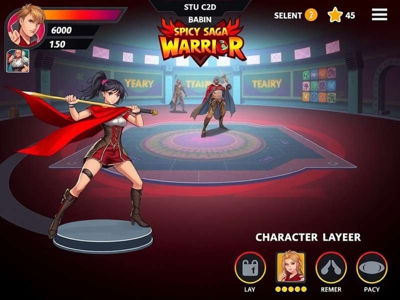 Spicy Saga Warrior character selection screen