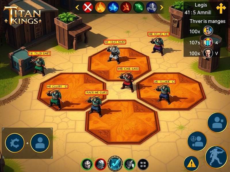 Titan Kings - Character Selection Interface Titan Kings character selection screen showing various classes