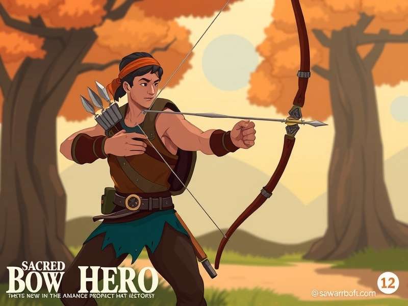 Sacred Bow Hero gameplay screenshot showing archery action