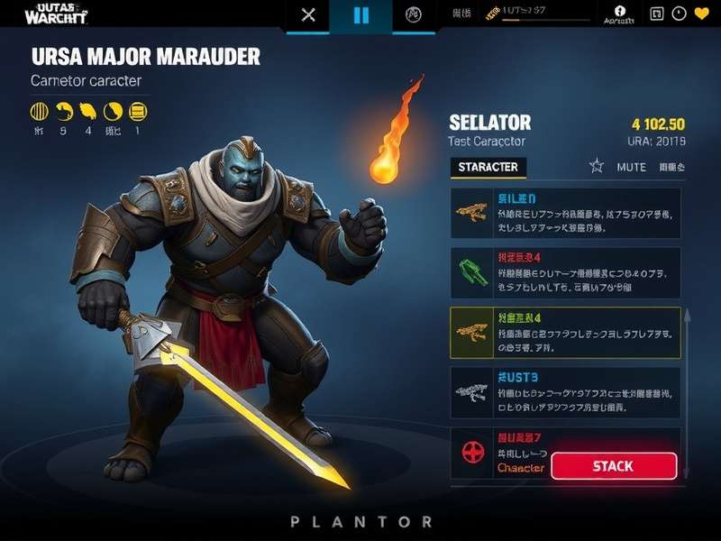 Ursa Major Marauder character customization screen