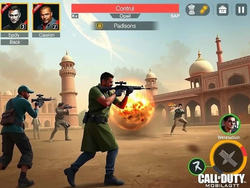 COD Mobile India Onslaught gameplay screenshot showing intense combat