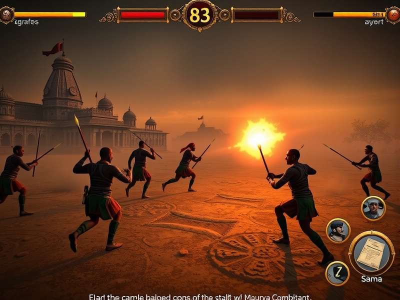 Historical artifacts and manuscripts related to Mauryan warfare