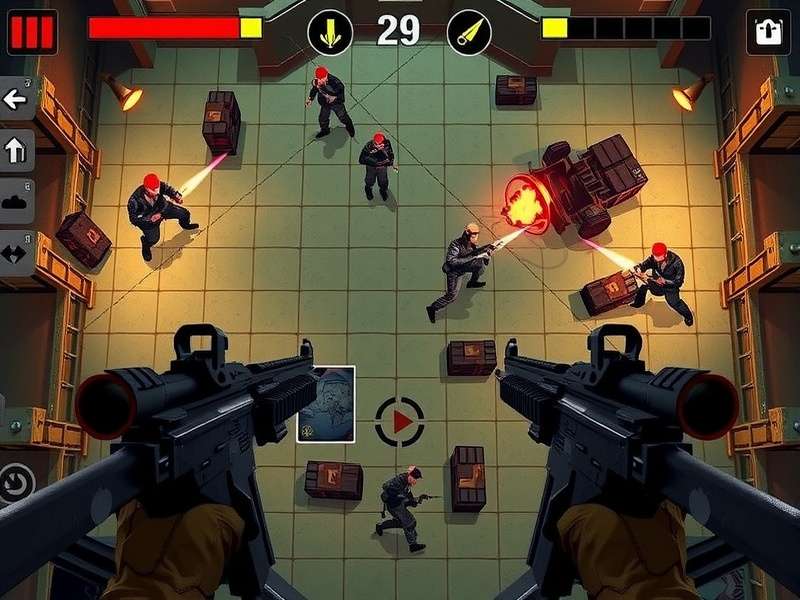 Bullet Force Team Deathmatch map overview showing strategic positions